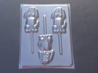 160sp Big Red Dog Chocolate or Hard Candy Lollipop Mold